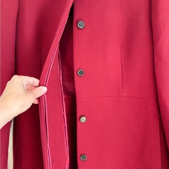 J. Crew WOOL Red Dress coat from Gilmore Girls - Picture 4 of 11